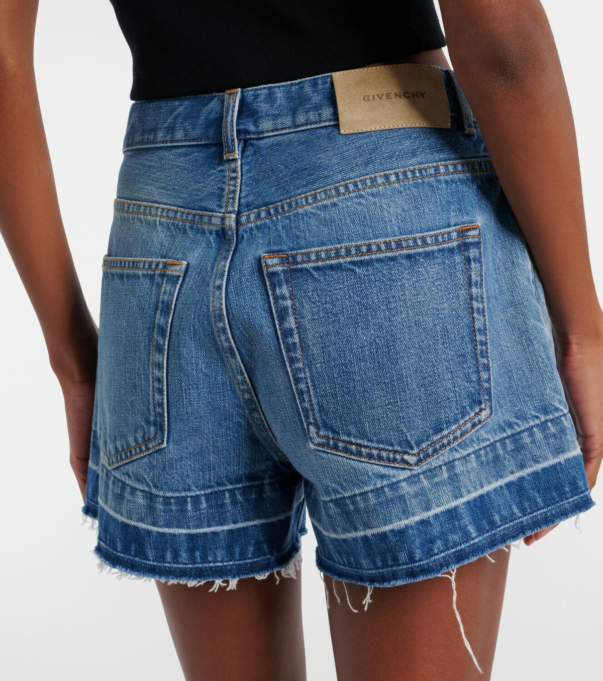 Givenchy Mid-rise denim shorts