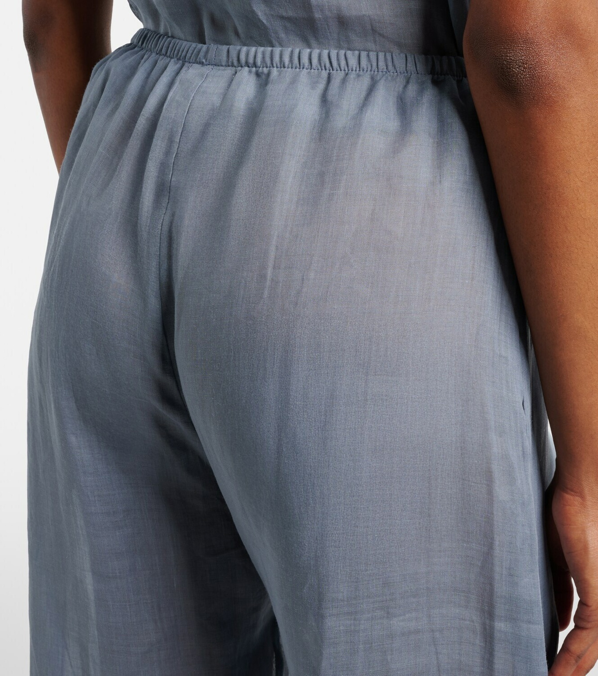Leset Niko cropped wide-leg ramie pants
