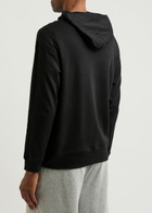 Calvin Klein Logo Hooded Stretch-cotton Sweatshirt Black