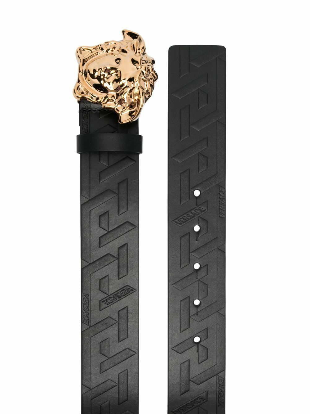 Versace Black Greca Medusa Belt