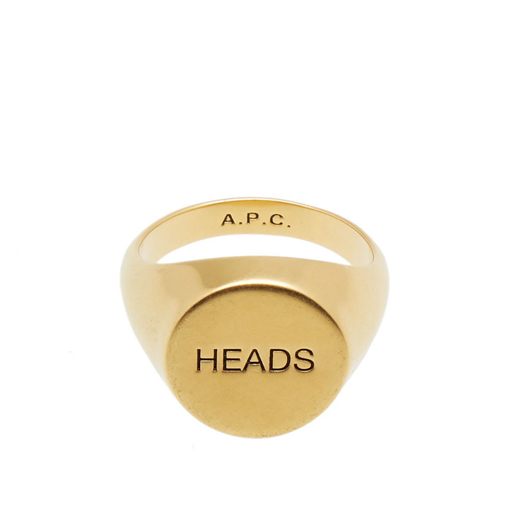 Photo: A.P.C. Heads Signet Ring