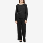 DONNI. Women's Jersey Bow Long Sleeve Top in Jet