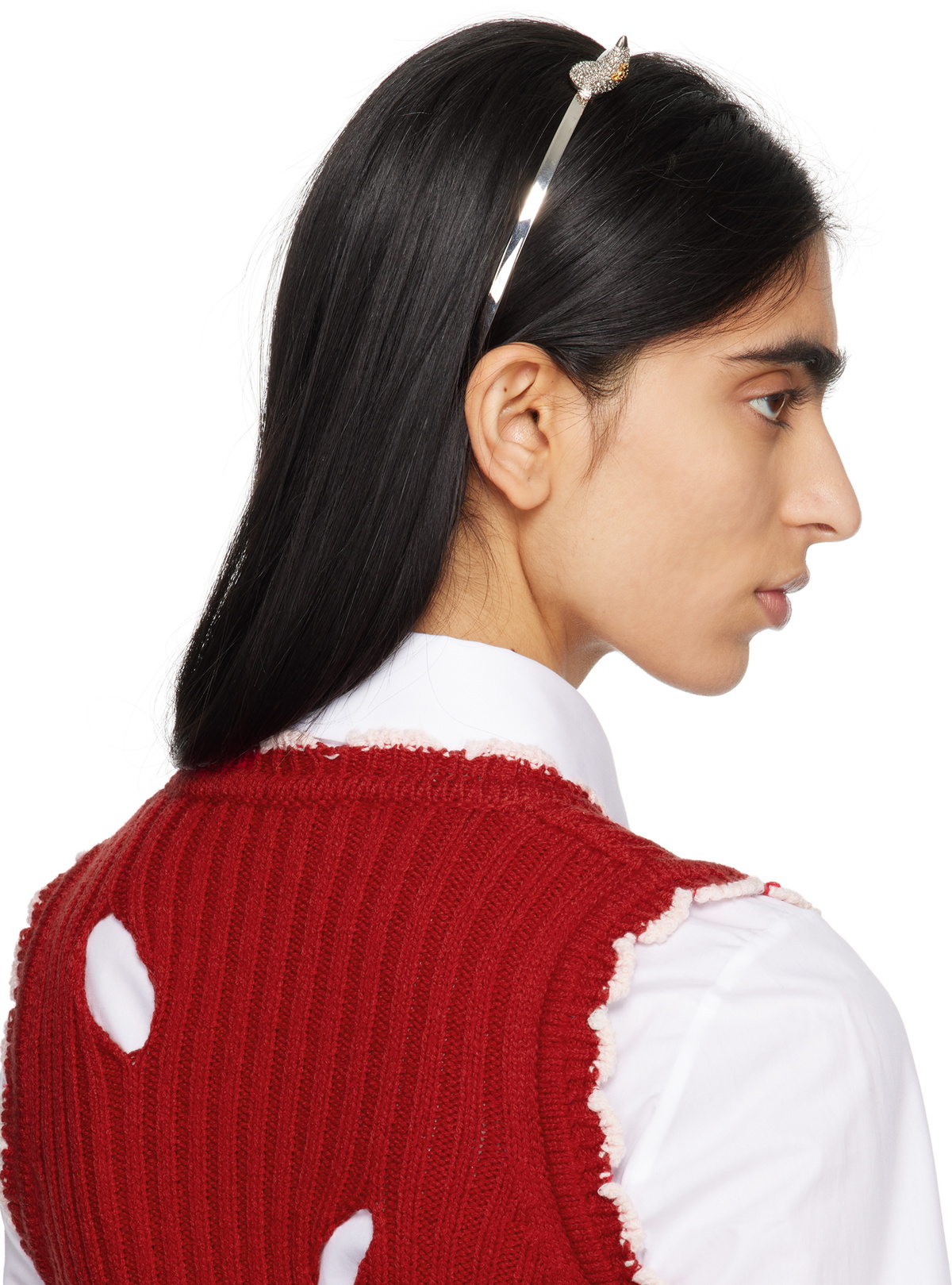 Vivienne Westwood Silver Vivienne's Horn Alice Headband