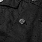 Balmain Printed Back Paris Logo Denim Jacket