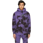 Psychworld Purple and Black Tie-Dye Logo Hoodie