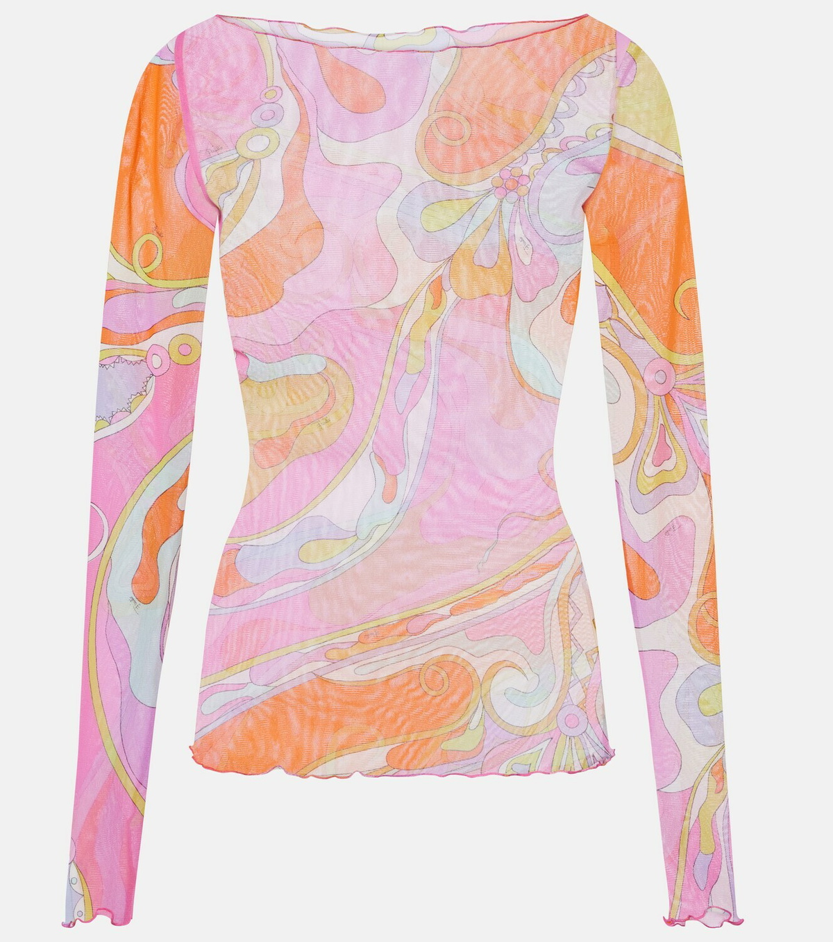 Pucci Orchidee sheer tulle top