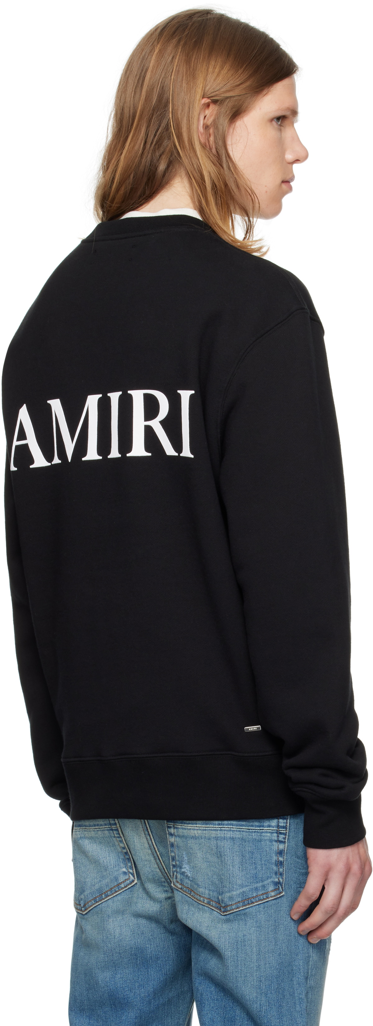 AMIRI Black MA Core Logo Crew Sweatshirt