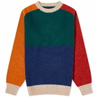 Howlin by Morrison Men's Howlin' Firecracker Colour Block Crew Knit in Forest