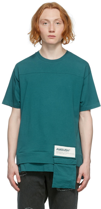 Photo: AMBUSH Blue Waist Pocket T-Shirt