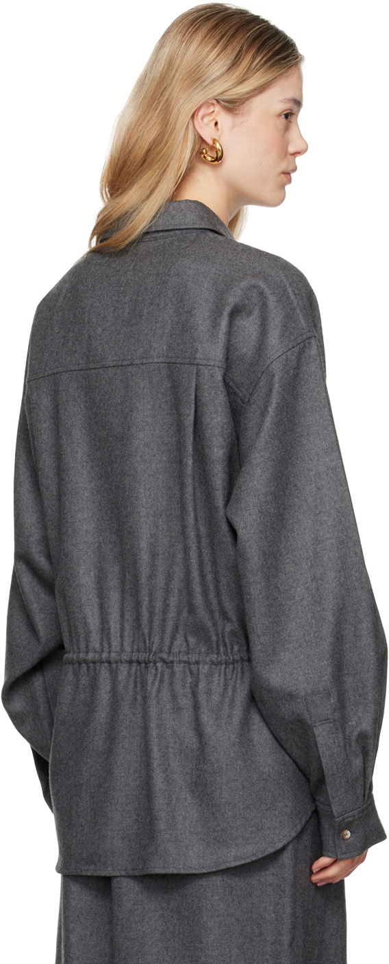 LE17SEPTEMBRE Gray Wool Drawstring Shirt