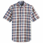 Polo Ralph Lauren Men's Short Sleeve Check Shirt in White Blue Multi