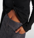 Courrèges Cropped cotton polo shirt