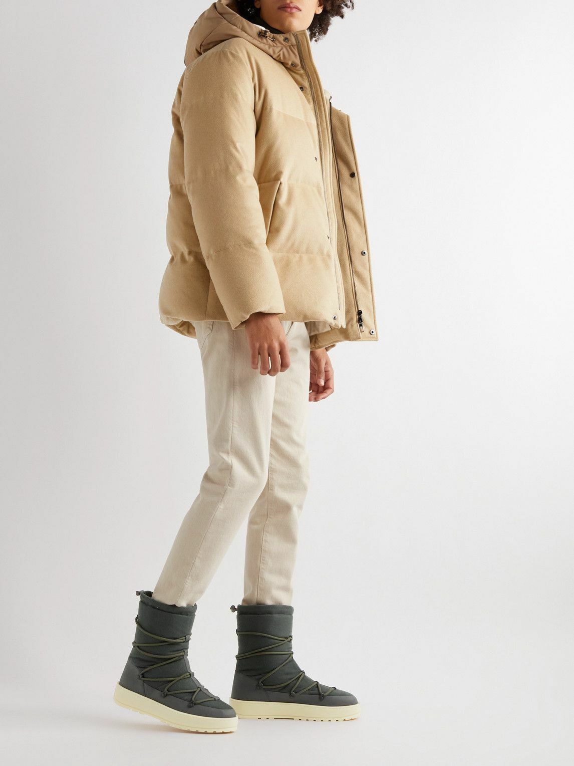 Loro Piana - Snow Wander Quilted Leather-Trimmed Cashmere  display picture 1