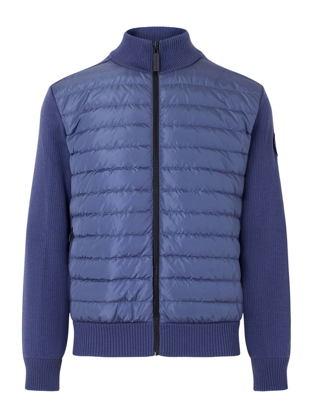 Photo: Canada Goose - HyBridge® Ribbed Wool and Quilted Shell Down Jacket - Blue