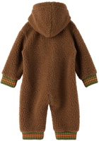 Gucci Baby Brown Wool Double G Jumpsuit