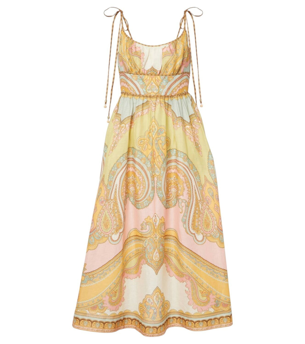 Zimmermann Maxine Picnic paisley linen bustier dress Zimmermann