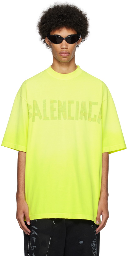 Photo: Balenciaga Yellow Tape Type T-Shirt