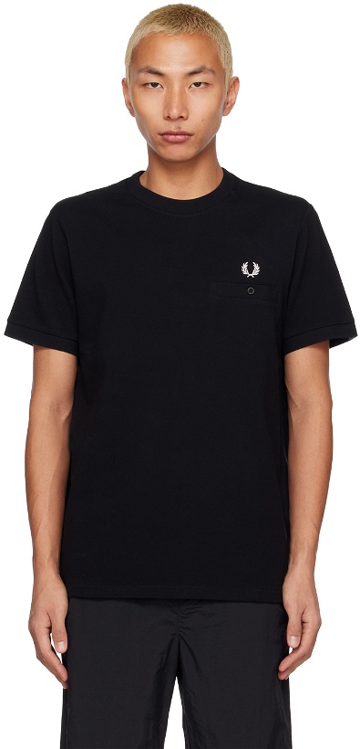 Photo: Fred Perry Black Pocket T-Shirt