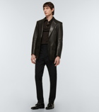 Tom Ford - Single-breasted leather blazer