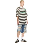 COÛT DE LA LIBERTÉ Black & White Connor Stripe Rugby Polo