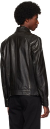 Belstaff Black Hand-Waxed Gangster Leather Jacket