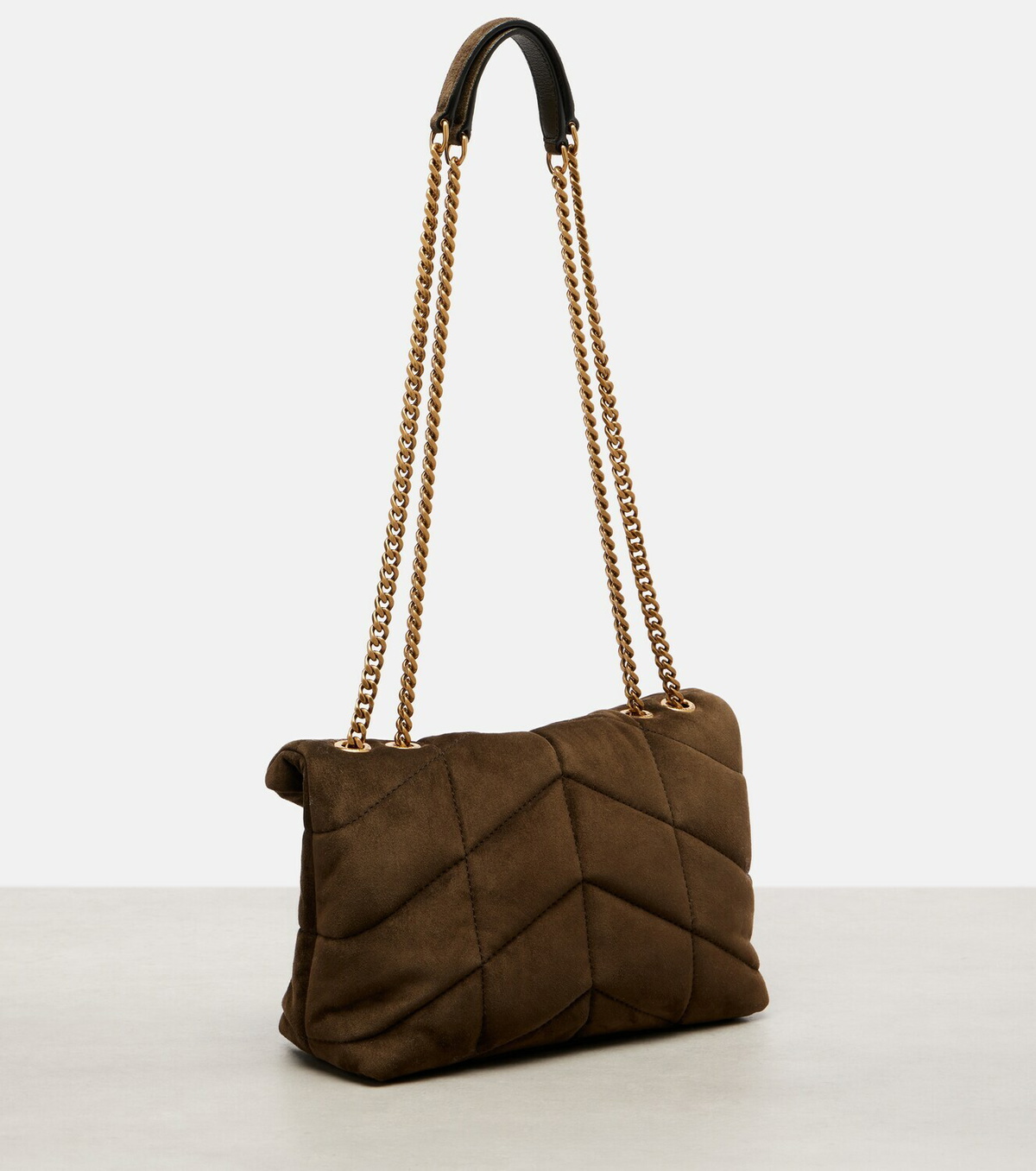 Saint Laurent Puffer Toy suede shoulder bag
