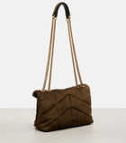 Saint Laurent Puffer Toy suede shoulder bag