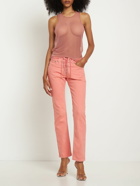 LUDOVIC DE SAINT SERNIN - Lace-up Low Waist Straight Denim Jeans