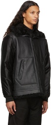 Stone Island Reversible Black Raso Hooded Jacket