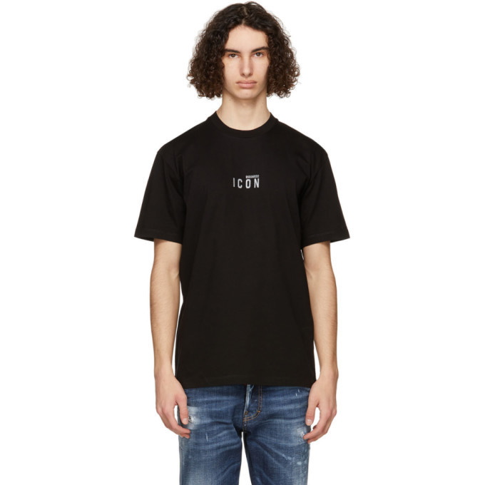 Photo: Dsquared2 Black Mini Icon Reflex T-Shirt