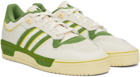 adidas Originals White & Green Rivalry Low 86 Sneakers