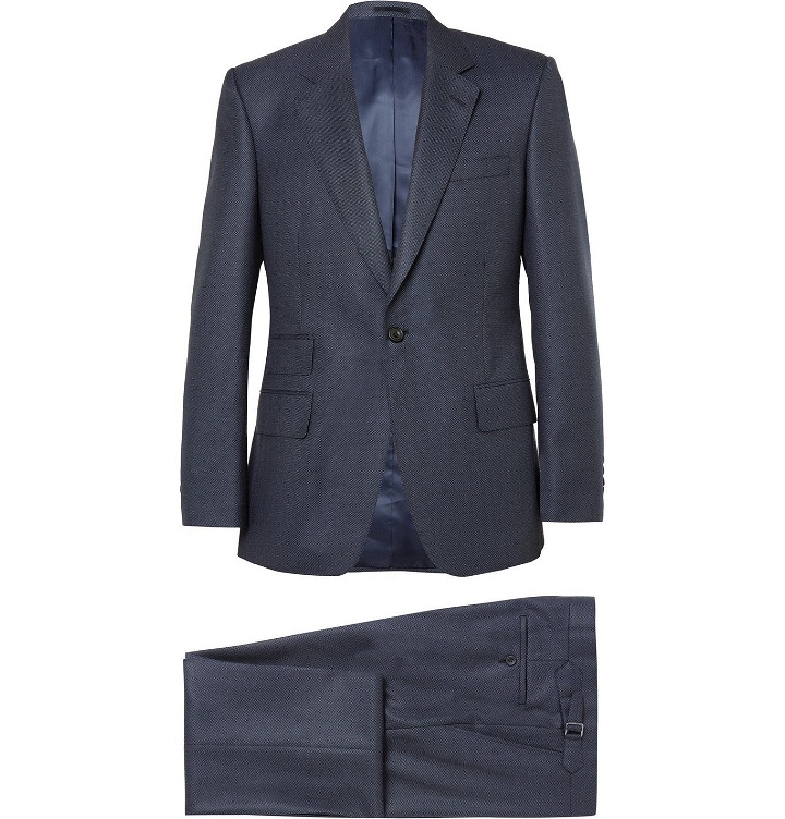 Photo: Kingsman - Navy Slim-Fit Birdseye Wool Suit - Blue