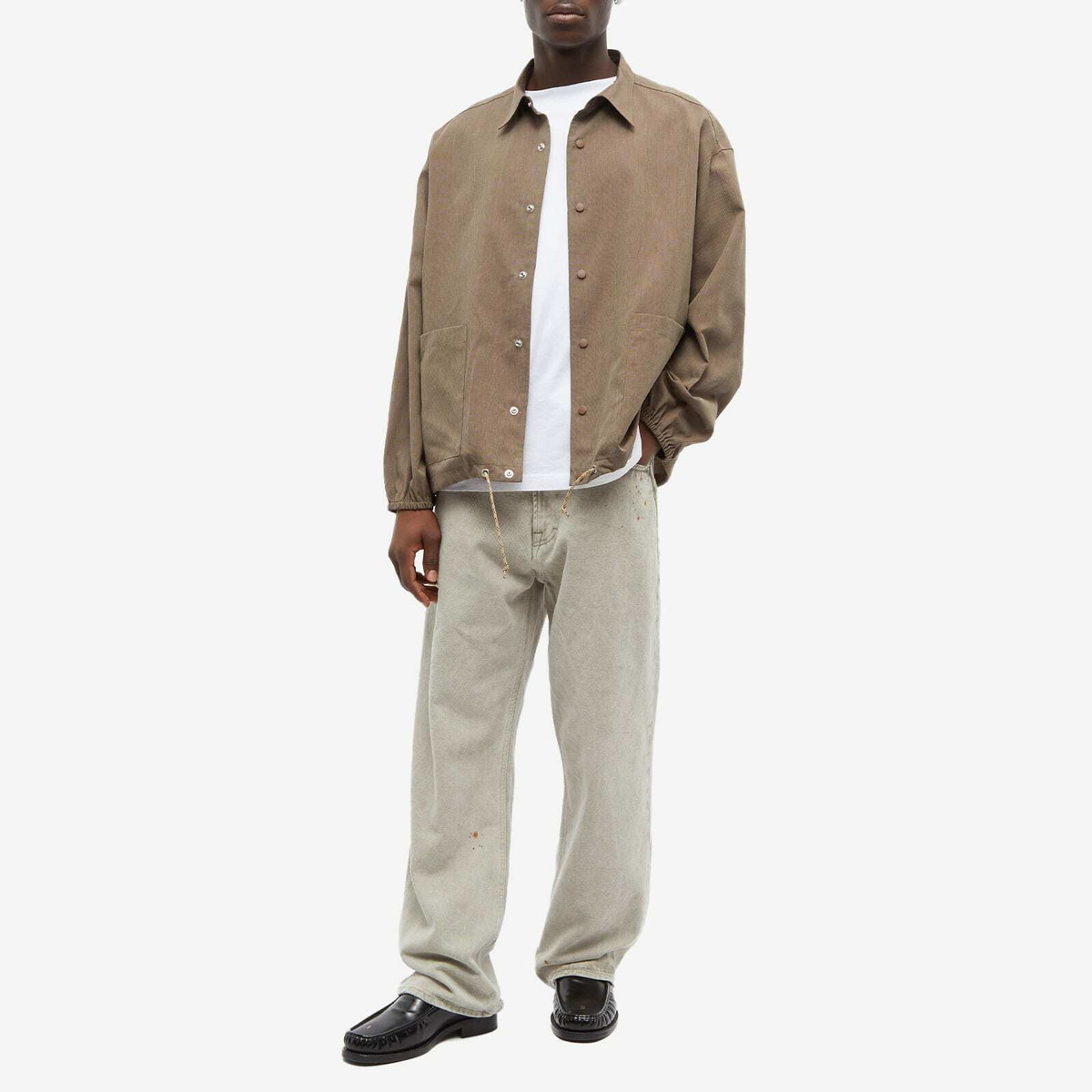 DIGAWEL Men's Coach Shirt Jacket in Brown DIGAWEL