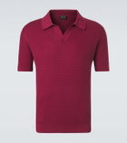 Zegna Knitted cotton polo shirt