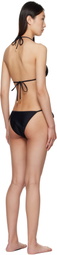 Marine Serre Black Swimwear Jersey Bikini
