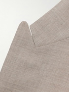 Giorgio Armani - Double-Breasted Wool, Silk and Linen-Blend Hopsack Suit - Brown