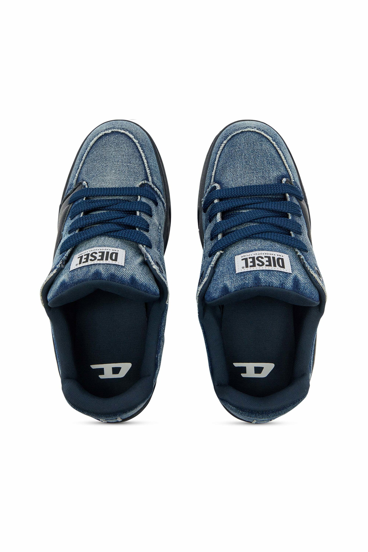 Diesel S-D-Ollie - Sneakers in washed frayed denim - Sneakers Mens in Blue