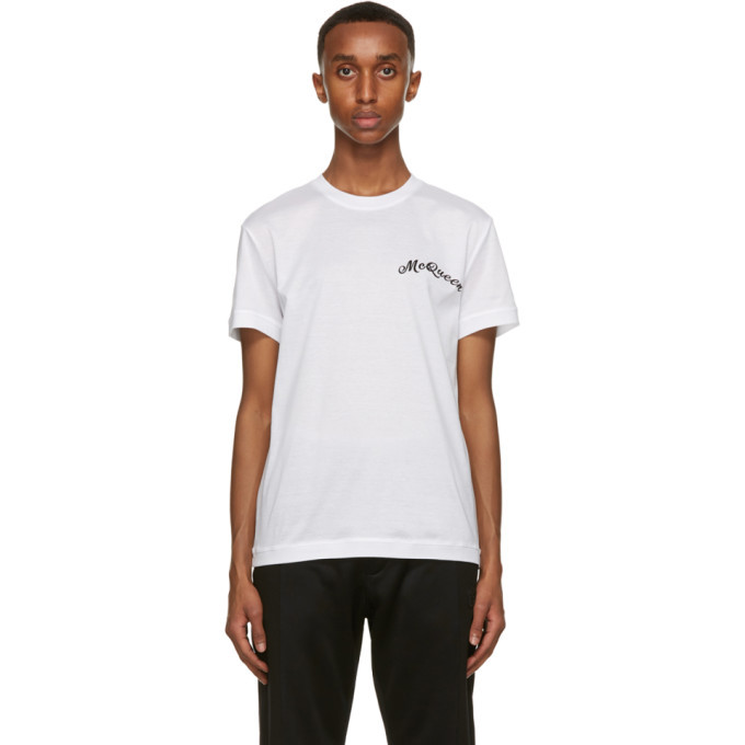 Photo: Alexander McQueen White and Black Embroidery T-Shirt