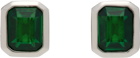 Numbering SSENSE Exclusive Silver & Green #3144 Earrings