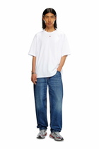 Diesel T-shirt with embroidered D patch - T-Shirts - Unisex - White