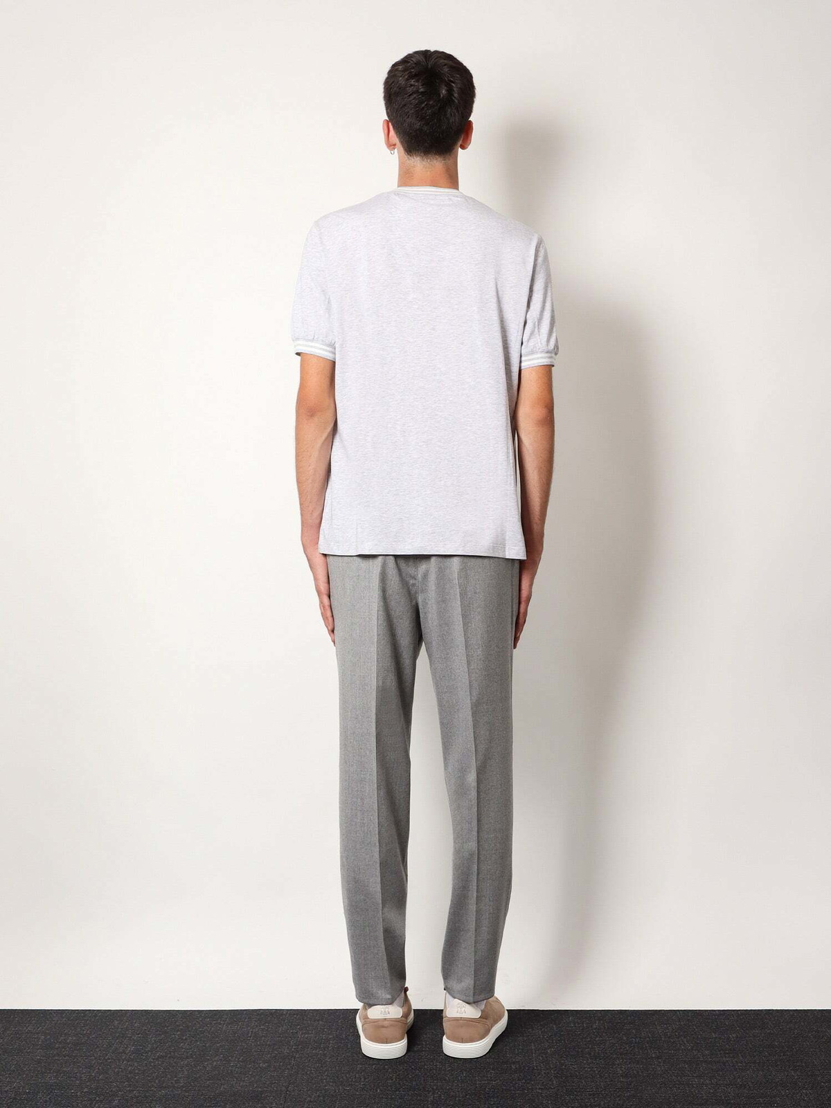 Brunello Cucinelli T Shirt Grey Mens Brunello Cucinelli