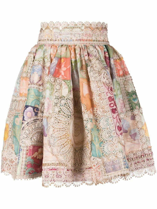 Photo: ZIMMERMANN - Printed Flared Mini Skirt