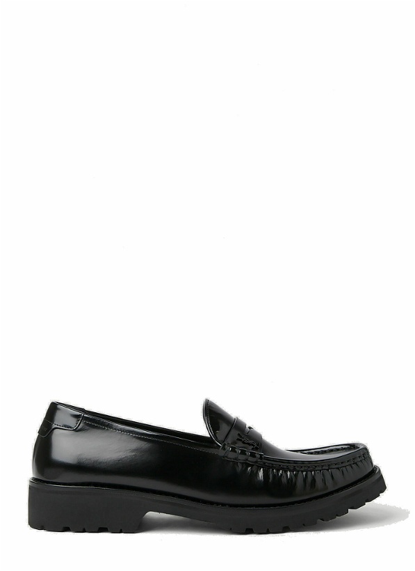 Photo: Saint Laurent - Logo Plaque Loafers in Black
