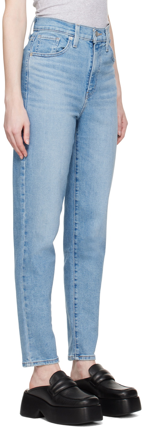 Levi's Blue High-Waisted Mom Jeans