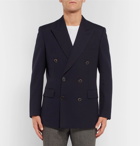 Brioni - Midnight-Blue Double-Breasted Wool-Twill Blazer - Men - Midnight blue