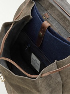 Bleu de Chauffe - Zibeline Leather-Trimmed Full-Grain Nubuck Backpack