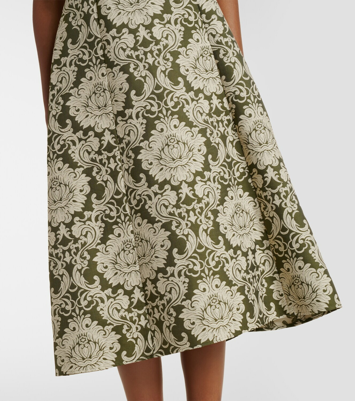'S Max Mara Embellished cotton-blend jacquard midi dress