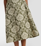 'S Max Mara Embellished cotton-blend jacquard midi dress