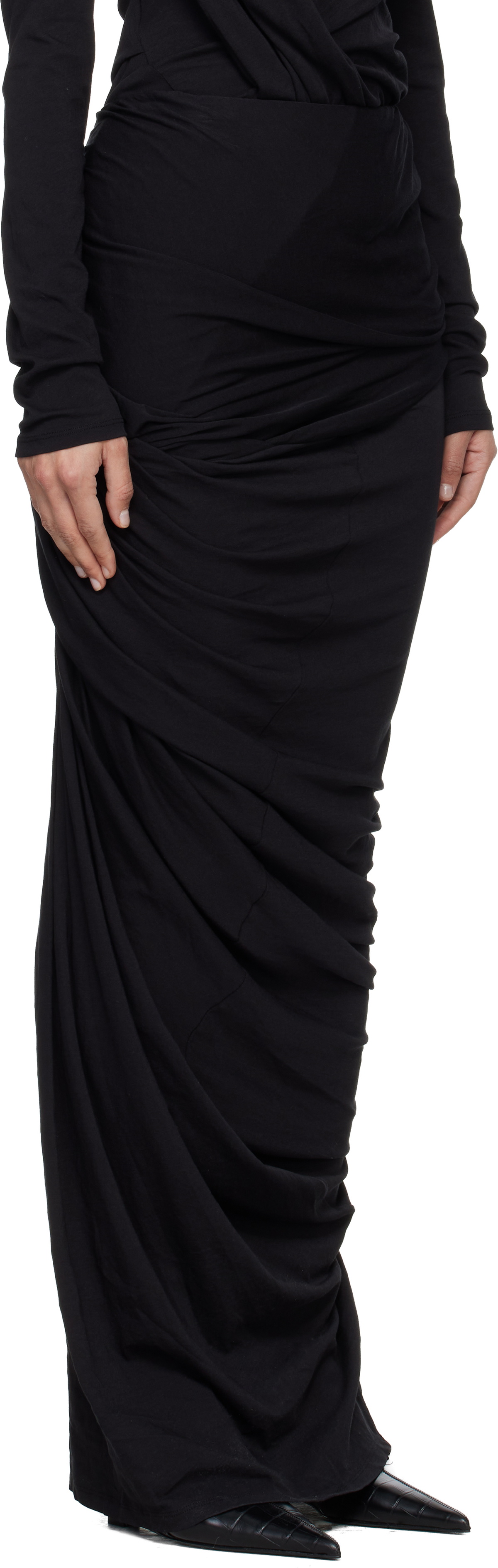 Entire Studios Black Dia Maxi Skirt