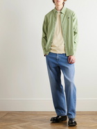 Acne Studios - Logo-Appliquéd Striped Cotton Shirt - Green